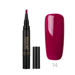 GLOZARA 5ml Solid Color Nail Art Pen UV Gel Polish Fine Tip Nail Glue GLOZARA