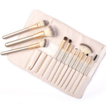Glozara Pink Makeup Brush Set with Soft Bristles and Carry Clutch GLOZARA