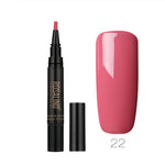 GLOZARA 5ml Solid Color Nail Art Pen UV Gel Polish Fine Tip Nail Glue GLOZARA