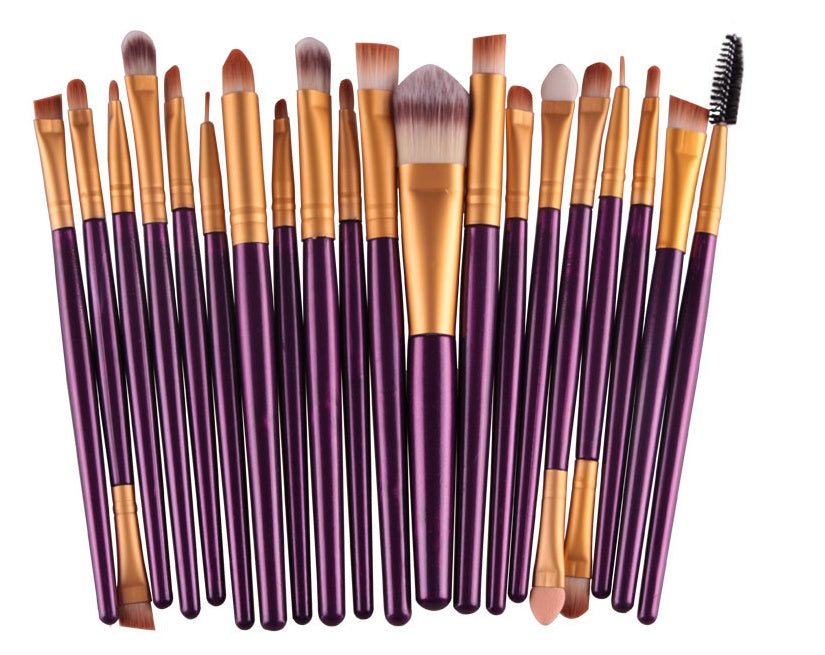 GLOZARA Makeup Brush Set with Nylon Bristles & Plastic Handles GLOZARA