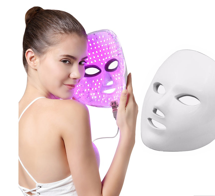GLOZARA 7-Color LED Facial Mask – Skin Rejuvenation & Anti-Aging Therapy GLOZARA