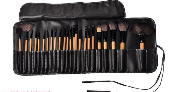 GLOZARA 24-Piece Professional Makeup Brush Set with PU Case GLOZARA