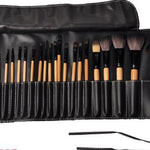 GLOZARA 24-Piece Professional Makeup Brush Set with PU Case GLOZARA
