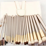 Glozara Pink Makeup Brush Set with Soft Bristles and Carry Clutch GLOZARA