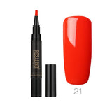 GLOZARA 5ml Solid Color Nail Art Pen UV Gel Polish Fine Tip Nail Glue GLOZARA