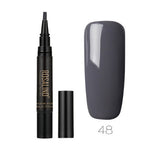 GLOZARA 5ml Solid Color Nail Art Pen UV Gel Polish Fine Tip Nail Glue GLOZARA