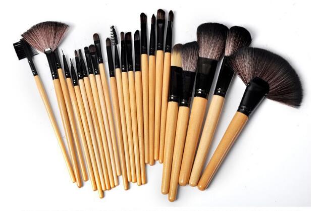 GLOZARA 24-Piece Professional Makeup Brush Set with PU Case GLOZARA