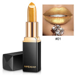 GLOZARA Pearlescent Color-Changing Metallic Lipstick with Gilt Shine GLOZARA