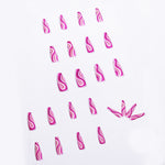 GLOZARA Press-On Fake Nails – 24-Piece Detachable Artistic Nail Set GLOZARA