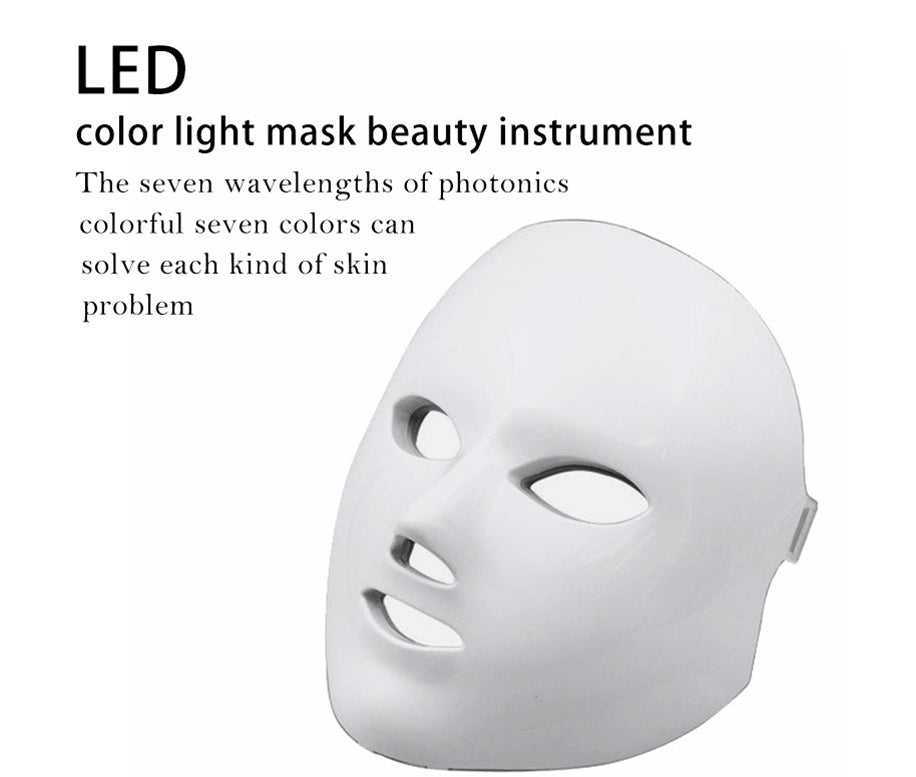 GLOZARA 7-Color LED Facial Mask – Skin Rejuvenation & Anti-Aging Therapy GLOZARA