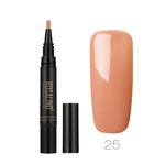 GLOZARA 5ml Solid Color Nail Art Pen UV Gel Polish Fine Tip Nail Glue GLOZARA