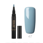 GLOZARA 5ml Solid Color Nail Art Pen UV Gel Polish Fine Tip Nail Glue GLOZARA