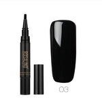 GLOZARA 5ml Solid Color Nail Art Pen UV Gel Polish Fine Tip Nail Glue GLOZARA