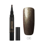 GLOZARA 5ml Solid Color Nail Art Pen UV Gel Polish Fine Tip Nail Glue GLOZARA