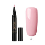 GLOZARA 5ml Solid Color Nail Art Pen UV Gel Polish Fine Tip Nail Glue GLOZARA