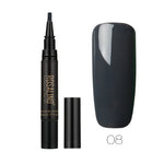 GLOZARA 5ml Solid Color Nail Art Pen UV Gel Polish Fine Tip Nail Glue GLOZARA