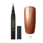 GLOZARA 5ml Solid Color Nail Art Pen UV Gel Polish Fine Tip Nail Glue GLOZARA