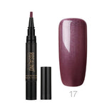 GLOZARA 5ml Solid Color Nail Art Pen UV Gel Polish Fine Tip Nail Glue GLOZARA