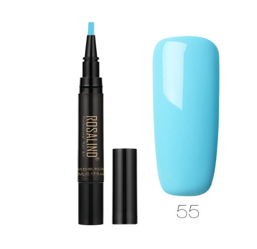 GLOZARA 5ml Solid Color Nail Art Pen UV Gel Polish Fine Tip Nail Glue GLOZARA