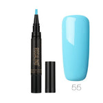 GLOZARA 5ml Solid Color Nail Art Pen UV Gel Polish Fine Tip Nail Glue GLOZARA