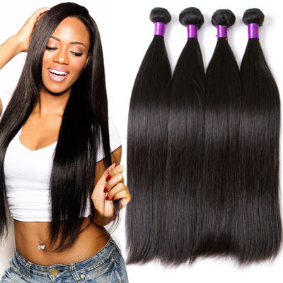 GLOZARA Brazilian Human Hair Straight Weave – Natural Color 8–24 Inch GLOZARA