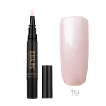 GLOZARA 5ml Solid Color Nail Art Pen UV Gel Polish Fine Tip Nail Glue GLOZARA