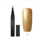 GLOZARA 5ml Solid Color Nail Art Pen UV Gel Polish Fine Tip Nail Glue GLOZARA