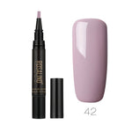 GLOZARA 5ml Solid Color Nail Art Pen UV Gel Polish Fine Tip Nail Glue GLOZARA