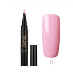 GLOZARA 5ml Solid Color Nail Art Pen UV Gel Polish Fine Tip Nail Glue GLOZARA