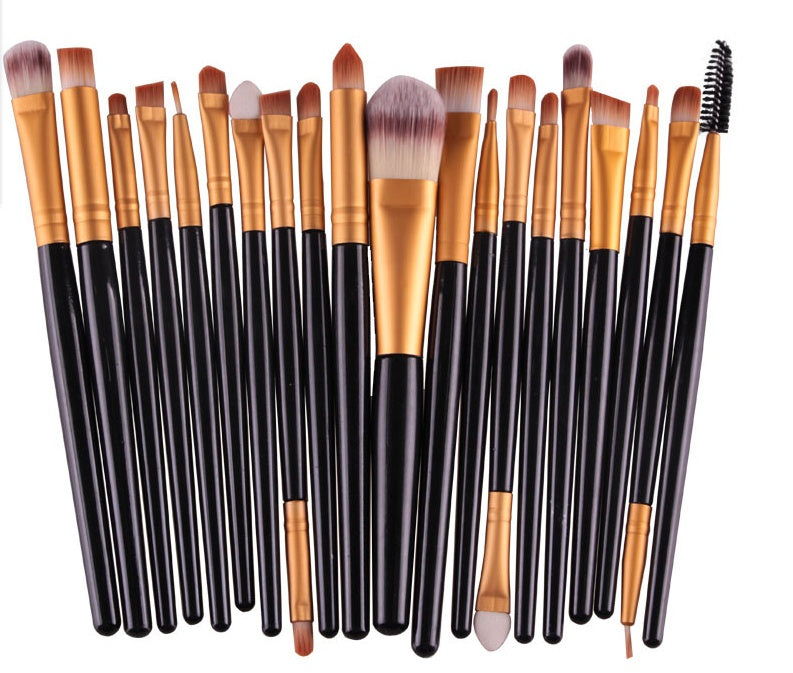 GLOZARA Makeup Brush Set with Nylon Bristles & Plastic Handles GLOZARA