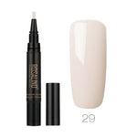 GLOZARA 5ml Solid Color Nail Art Pen UV Gel Polish Fine Tip Nail Glue GLOZARA