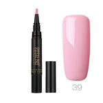 GLOZARA 5ml Solid Color Nail Art Pen UV Gel Polish Fine Tip Nail Glue GLOZARA