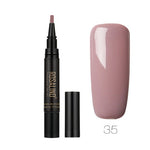 GLOZARA 5ml Solid Color Nail Art Pen UV Gel Polish Fine Tip Nail Glue GLOZARA