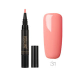 GLOZARA 5ml Solid Color Nail Art Pen UV Gel Polish Fine Tip Nail Glue GLOZARA