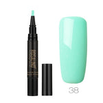 GLOZARA 5ml Solid Color Nail Art Pen UV Gel Polish Fine Tip Nail Glue GLOZARA