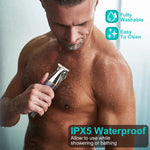 Glozara 5-in-1 Beard Trimmer Kit for Men with Waterproof Electric Razor GLOZARA