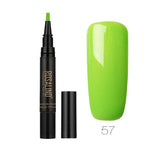 GLOZARA 5ml Solid Color Nail Art Pen UV Gel Polish Fine Tip Nail Glue GLOZARA