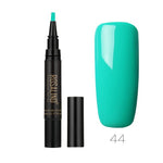 GLOZARA 5ml Solid Color Nail Art Pen UV Gel Polish Fine Tip Nail Glue GLOZARA