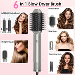 GLOZARA 6-in-1 Hot Air Styler with Auto Wrap, Dryer & Curling Brush GLOZARA