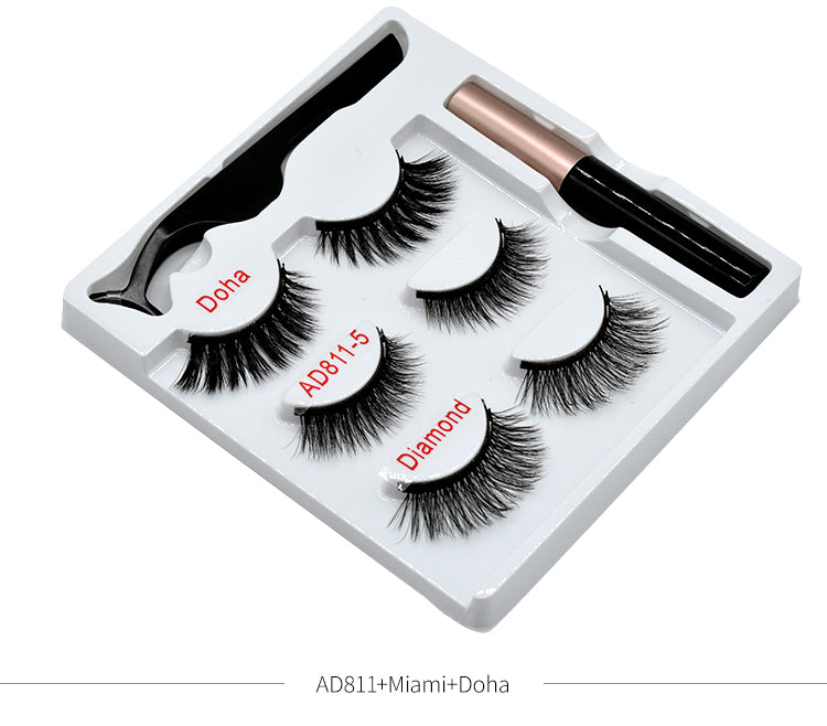 GLOZARA Magnetic False Eyelashes Handmade High-Grade Fiber Lashes GLOZARA