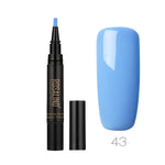 GLOZARA 5ml Solid Color Nail Art Pen UV Gel Polish Fine Tip Nail Glue GLOZARA