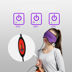 GLOZARA USB Heated Eye Mask with Timed Temperature Control for Fatigue Relief GLOZARA