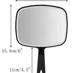 Glozara HD Portable Handle Mirror for Barbers – PS Frame, Aluminum Lens GLOZARA