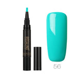 GLOZARA 5ml Solid Color Nail Art Pen UV Gel Polish Fine Tip Nail Glue GLOZARA