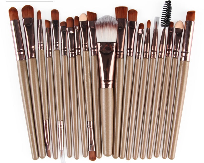 GLOZARA Makeup Brush Set with Nylon Bristles & Plastic Handles GLOZARA