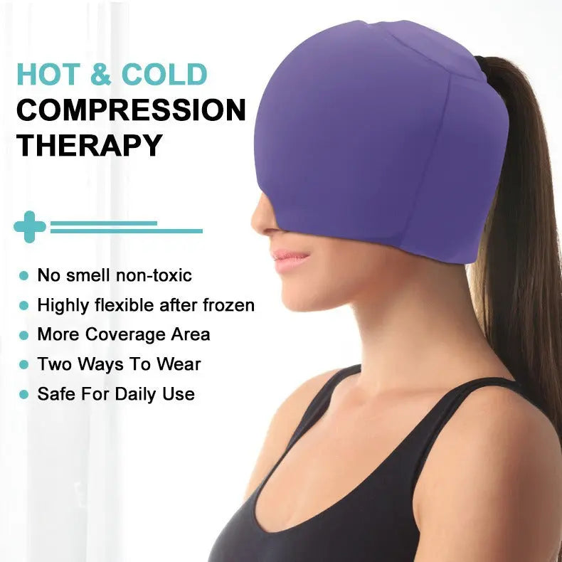 GLOZARA Hydrogel Ice Compress Head Cover for Hot & Cold Therapy GLOZARA