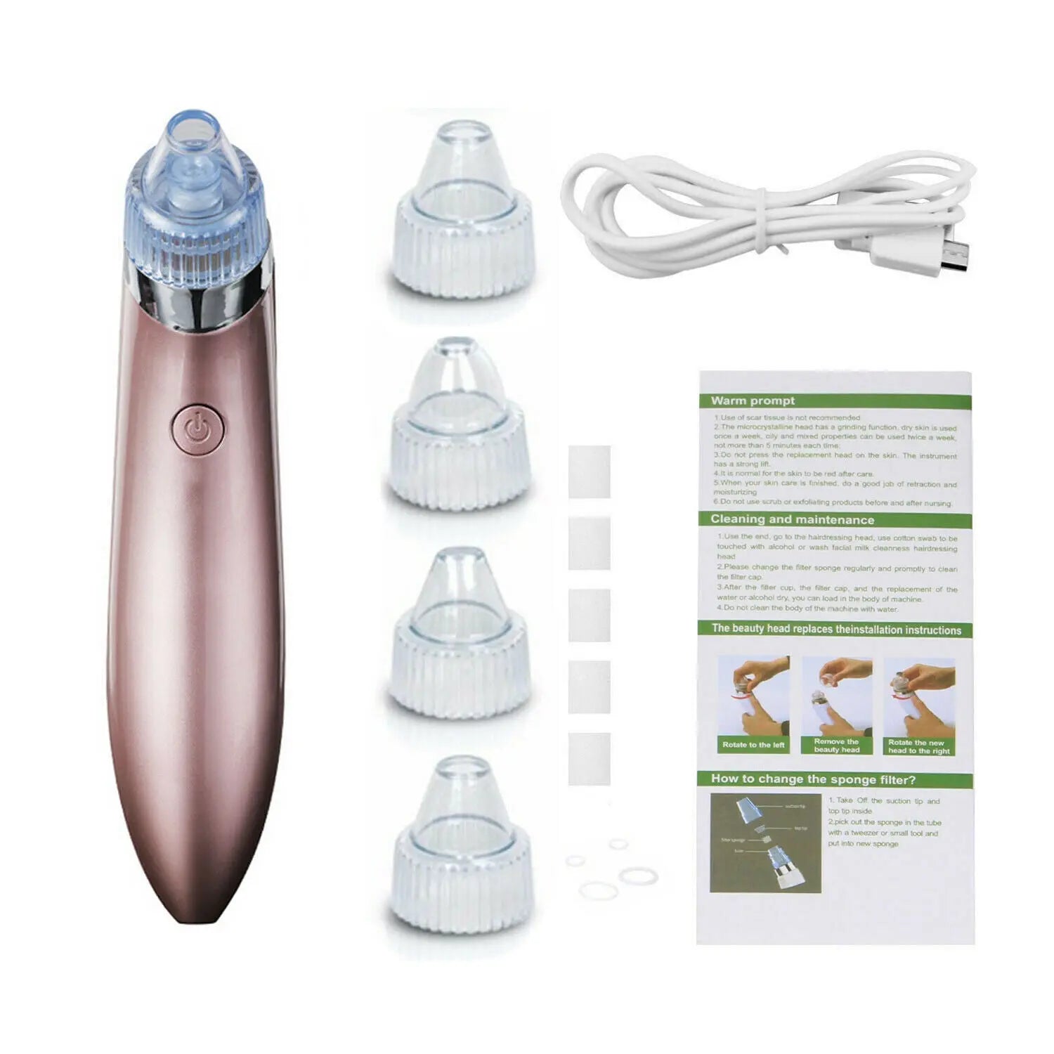 GLOZARA Electric Blackhead Remover Pore Vacuum Cleaner with Suction GLOZARA