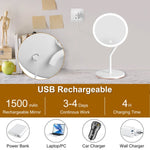 Glozara 5X Magnifying Lighted Makeup Mirror with 3 Color Modes GLOZARA