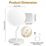 Glozara 5X Magnifying Lighted Makeup Mirror with 3 Color Modes GLOZARA